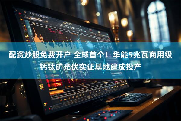 配资炒股免费开户 全球首个！华能5兆瓦商用级钙钛矿光伏实证基地建成投产